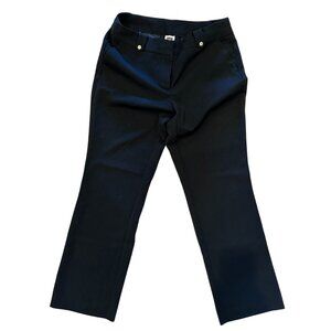Anne Klein Black Work Slacks with Gold Accents - Size 8P